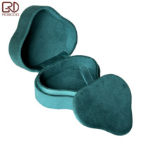ROGOOD Boîte d'emballage de luxe en velours vert en forme de nuage unique avec couvercle rabattable pour collier, boucles d'oreilles, boîte cadeau créative pour bijoux P2203