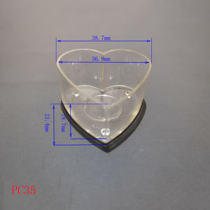 Wholesale Heart Shape Transparent <strong>Tealight</strong> Cups Plastic Candle <strong>Holders</strong> - Product Image 2