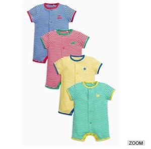 Ropa Deportiva para Bebés y Niños, Bonitos Monos de Algodón con Rayas Coloridas - Product Image 1