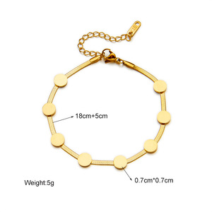 Gold Plated Stainless Steel Round Chain Necklace <b>Bracelet</b> <b>Set</b> Unisex Gift Jewelry - Product Image 4
