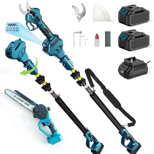 High-branch <b>Pruner</b> High-Reach Saw Telescoping Pole Aluminum Alloy Handle <b>Tree</b>-Cutting Chainsaw Garden Tool Gardening - Product Image 1