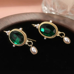 <b>Small</b> Bead Drop <b>Earrings</b> <b>for</b> <b>Women</b> Vintage Oriental Style Daily Wear Ear Accessories - Product Image 3