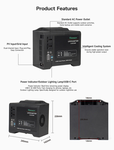 Nueva Fuente de Energía Portátil de 300W con Inversor y Batería de 1KWH para Acampar al Aire Libre, Onda Sinusoidal Pura, LiFePO4, Fabricante Directo - Product Image 2