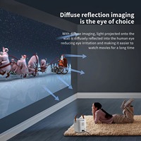 Projecteur LCD A008-S11 50-150 pouces avec correction automatique de la distorsion trapézoïdale pour USB sans fil Android 1080P, batterie intégrée, portable pour la maison