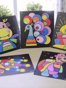 Juego de arena de colores para niños, juego de arena agitadora 3D, artesanía creativa DIY para bebés, juguete de pintura con pegamento para niñas - Product Image 5