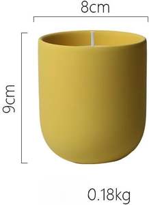 Supports de bougies en céramique de luxe personnalisés, pots en béton mat, gravures colorées, aromathérapie, parfum, logo personnalisé de luxe - Product Image 2