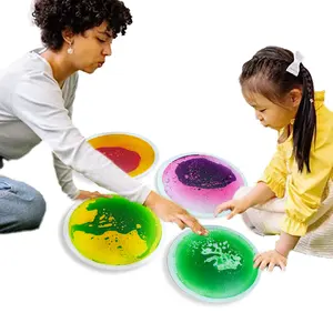 Educational Toys 2022 Sensory Liquid Floor Tiles Autism Equipment 3D Puzzle Cool Gel Mat For Kids 30''x30''