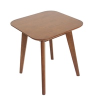 JB Table à thé en bois, mobilier de salon, Table basse en caoutchouc, Table à thé en noyer