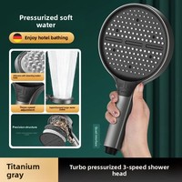 Ensemble de pommeau de douche à jet puissant pressurisé avec un seul jet et finition chromée pour salle de bain, hôtel, salle de sport, accessoires de robinetterie de toilettes