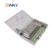 Alimentation CCTV en boîtier métallique AC/DC 12V15A180W-18CH 110V/220V, sortie unique haute efficacité 12V pour caméra CCTV