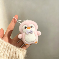 Songshan Toys Wholesale Cute Squeaking Stuffed Doll Bag Chain Fun Hanging Decoration Plush 10cm Small Penguin Pendant Key Chain