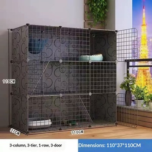 <strong>Large</strong> Cat Stainless Steel Cages Metal <strong>Kennel</strong> Folding Pet Cage Metal Chinchilla Cage - Product Image 5