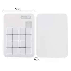 Porte-clés puzzle coulissant vierge à 16 grilles, jouet de casse-tête Hua Rong Dao imprimable UV pour cadeaux promotionnels avec logo personnalisé - Product Image 4