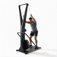 Appareil de ski ergométrique commercial à résistance à l'air, entraîneur cardio complet pour la gym, le fitness et l'entraînement en intérieur