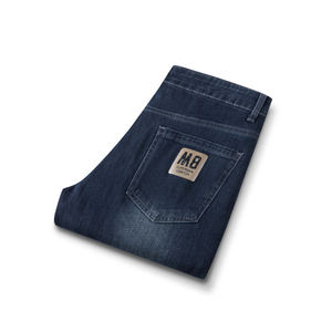 الرجال تمتد منتصف الخصر الجينز فضفاضة تناسب أسلوب مستقيم الشارع الذكية عارضة الاسترخاء السراويل كل الشتاء مريحة الدنيم غسل خفيف - Product Image 4