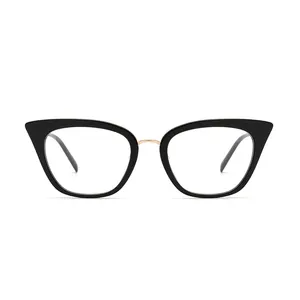 Kacamata Menarik Modis Bingkai Bertanduk Tidak Beraturan Unik Bahan Campuran Bingkai Kacamata Optik Premium Candi