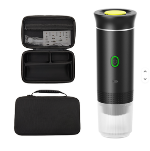 Machine à expresso portable OEM d'usine avec sac de transport, mini cafetière électrique auto-chauffante pour le camping en plein air, certifiée CE - Product Image 1