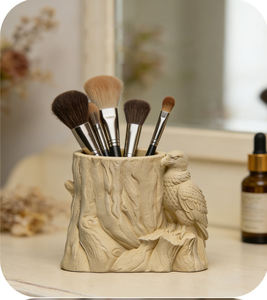 Molde de silicona 3D de águila en tronco de árbol <span class=keywords><strong>para</strong></span> bricolaje: portavelas de <span class=keywords><strong>cemento</strong></span>, taza de yeso, taza de resina, maceta y adornos decorativos <span class=keywords><strong>para</strong></span> el hogar - Product Image 3