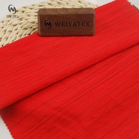 Tissu tissé léger à rayures rouges et noires, teinture réactive personnalisée, 80% rayonne, 18% nylon, 2% élasthanne