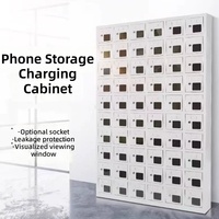 Casiers à téléphones portables personnalisables avec portes en verre verrouillables et capacité de charge, adaptés aux écoles, hôtels et centres commerciaux