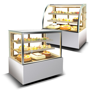 Gabinete de exhibición de mousse y postre de escritorio <span class=keywords><strong>vertical</strong></span> comercial refrigerado para repostería Sushi Almacenamiento de frutas y alimentos cocidos - Product Image 4