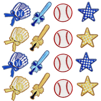 Patchs brodés thermocollants personnalisés de haute qualité avec logo pour le jour du match de baseball, vente en gros, pour vêtements de sport pour filles, cadeaux et décoration