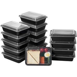38oz Reusable PP Plastic Injection-Molded Rectangle <b>Takeaway</b> Food <b>Container</b> Stackable Airtight Microwavable Dishwasher Safe - Product Image 1