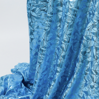 Tissu métallique effet verre brisé imprimé géométrique sur mesure en usine, 95 % polyester 5 % élasthanne, pour vêtements de danse