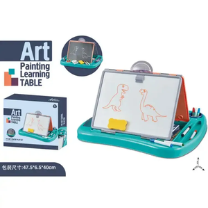 مجموعة فنية إبداعية مضحكة <span class=keywords><strong>2</strong></span> في 1 محمولة كرتونية مزدوجة الوجهين طاولة رسم للأطفال - Product Image 6