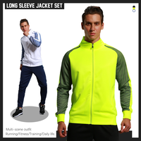 Sublimation personnalisée survêtement de football en polyester grande taille pour hommes survêtement décontracté fermeture éclair complète jogging survêtements de football
