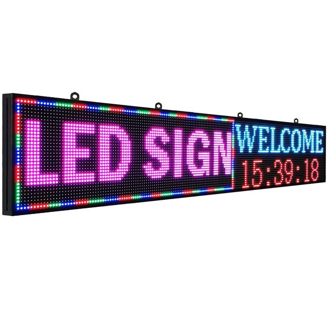 Support WiFi USB 14"x8" Size P5 P10 Scrolling Led Sign Message Board Indoor/Outdoor Full Color LED Shopping Mall Elevator