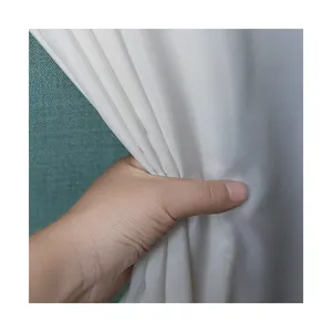 Tende trasparenti colorate di lino di lusso all'ingrosso 100% poliestere riciclano il tessuto per la camera da letto