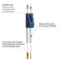 Cable de Fibra Óptica OS2 LC SC G652D SM Monomodo Dúplex 9/125m 1G/10GB OD2.0mm 2 Conductores, Cable de Conexión de Fibra Óptica Trenzada LZSH