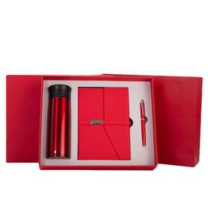 Business Gift Portable Insulated Thermos Mug Notebook Set <b>A5</b> <b>Notepad</b> Big Belly Cup Three-Piece Customizable Screen Printed - Product Image 5