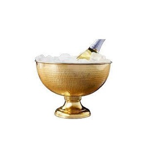 Enfriador de vino nuevo con acabado dorado de diseño martillado, cuencos de champán de acero inoxidable, Enfriador de cerveza de vino tinto, cuenco de champán - Product Image 2