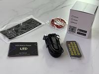 Panel LED programable por aplicación de 16*32 para coche, letrero de matriz de luz USB con mensajes desplazables para decoración y coche