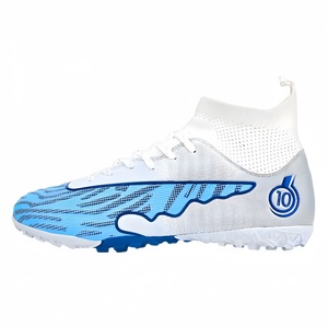 Nouvelles Chaussures de Football Unisexe à Tige en Mesh Tendance Mode Montantes Crampons <span class=keywords><strong>SG</strong></span> pour Terrains Gazonnés et Extérieurs Futsal - Product Image 1