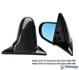ฝาครอบกระจกมองหลังลายคาร์บอน ABS สำหรับ Honda Civic <span class=keywords><strong>EG</strong></span> EK <span class=keywords><strong>4</strong></span> ประตู ซีดาน JDM 1992-2000 ชุดแต่ง - Product Image 2