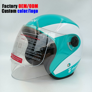 OEM marca personalizada logotipo Color nuevo ABS repartidor <span class=keywords><strong>de</strong></span> Alimentos/mensajería motocicleta <span class=keywords><strong>cascos</strong></span> <span class=keywords><strong>de</strong></span> seguridad 3/4 abierto media cara E-Scooter casco - Product Image 1