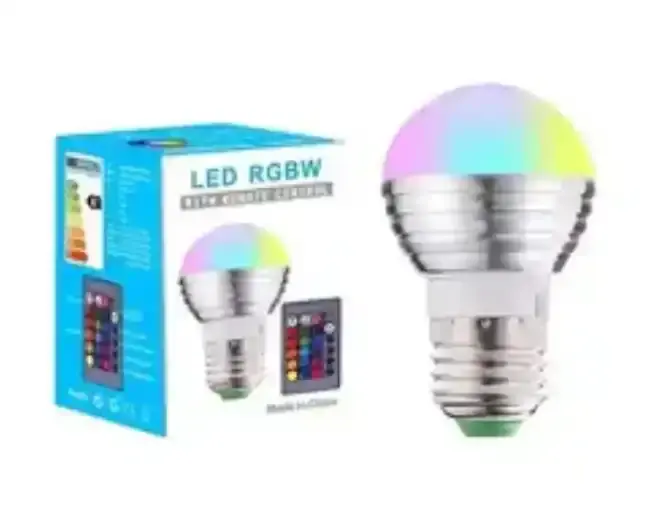Bombilla de luces LED de ahorro de energía con control de cambio de bombilla colorida inteligente RGBW