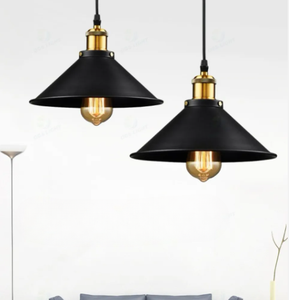 โคมไฟเพดานสไตล์อุตสาหกรรมแบบย้อนยุคสีดำโคมไฟแขวนเพดานสำหรับร้านอาหารบาร์โลหะโคมไฟแขวนสร้างบรรยากาศ - Product Image 2