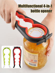 Ouvre-boîte multifonctionnel quatre en un ouvre-bouteille de boisson bouchon Twister quatre positions ouvre-boîte anti-dérapant bouchon Twister - Product Image 4