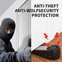 Alarme antivol 130 dB avec sirène et capteur de vibration, cale de porte portable pour la sécurité domestique, bloque-porte anti-courant d'air en caoutchouc