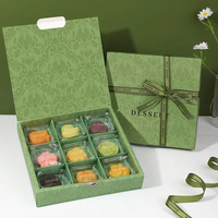 Boîte cadeau en carton blanc à 9 compartiments pour macarons, biscuits, cupcakes, pâtisseries, chocolats, desserts