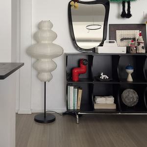 Wabi Sabi โคมไฟตั้งพื้นกระดาษรูปทรงพิเศษสำหรับห้องนั่งเล่นห้องนอนโคมไฟ LED - Product Image 3