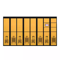 Casillero Inteligente para Equipaje de 15 Puertas con Toldo, Gabinete de Almacenamiento de Autoservicio para Aeropuertos, Hoteles, Salas de Espera y Atracciones Turísticas