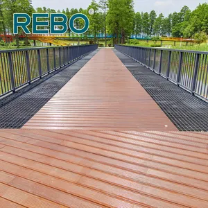 Waterproof Garden Decking Outdoor Bamboo Terrace Flooring Boards