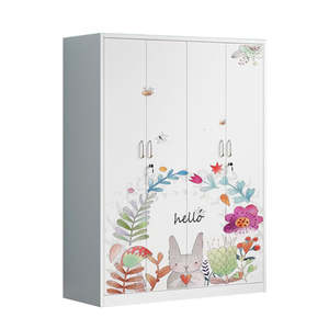 ขายร้อน 4 ประตูพิมพ์ตู้โลหะพิมพ์ตู้ตู้เสื้อผ้าตู้เสื้อผ้าตู้เสื้อผ้าพิมพ์โลหะตู้เสื้อผ้า - Product Image 2