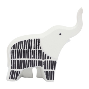 Statuetta di elefante in ceramica, scultura moderna di animale per decorazione di casa e ufficio, statua da esposizione - Product Image 2