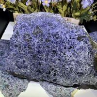 Venta al por Mayor de Cristal de Iolita Natural de Alta Calidad con Turmalina Verde en Bruto para Colección